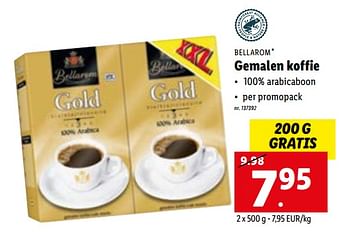 Promoties Gemalen koffie - Bellarom - Geldig van 17/10/2022 tot 22/10/2022 bij Lidl