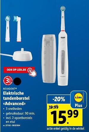 Promoties Nevadent elektrische tandenborstel advanced - NEVADENT - Geldig van 17/10/2022 tot 22/10/2022 bij Lidl