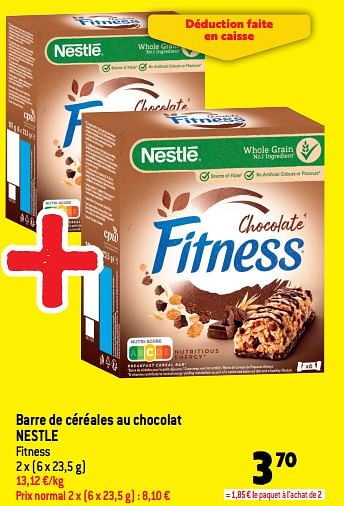 Promotions Barre de céréales au chocolat nestle - Nestlé - Valide de 05/10/2022 à 11/10/2022 chez Match