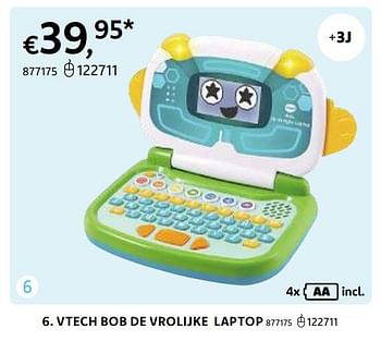 Promoties Vtech bob de vrolijke laptop - Vtech - Geldig van 20/10/2022 tot 06/12/2022 bij Dreamland
