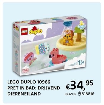 Promoties Lego duplo 10966 pret in bad drijvend diereneiland - Lego - Geldig van 20/10/2022 tot 06/12/2022 bij Dreamland