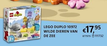 Promoties Lego duplo 10972 wilde dieren van de zee - Lego - Geldig van 20/10/2022 tot 06/12/2022 bij Dreamland