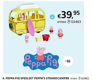 Promoties Peppa pig speelset peppa’s strandcamper - Hasbro - Geldig van 20/10/2022 tot 06/12/2022 bij Dreamland