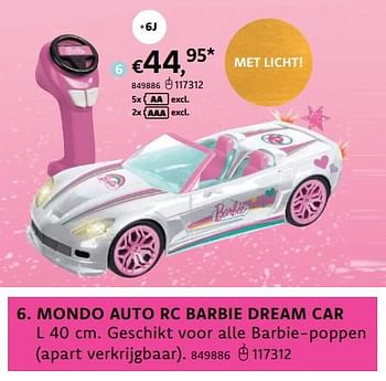Comorama Dankbaar Getuigen Mattel Mondo auto rc barbie dream car - Promotie bij Dreamland
