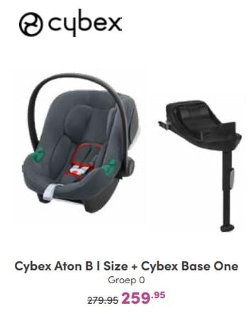 Promoties Cybex aton b i size + cybex base one - Cybex - Geldig van 09/10/2022 tot 18/10/2022 bij Baby & Tiener Megastore