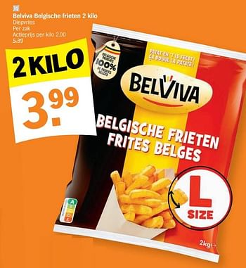 Promoties Belviva belgische frieten - Belviva - Geldig van 10/10/2022 tot 16/10/2022 bij Albert Heijn