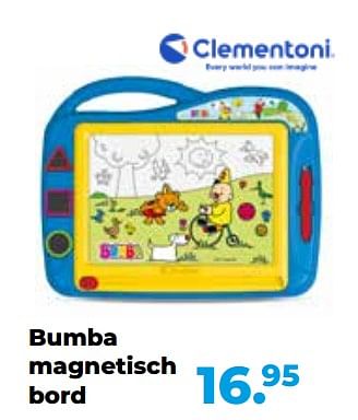 Promoties Bumba magnetisch bord - Clementoni - Geldig van 10/10/2022 tot 06/12/2022 bij Multi Bazar