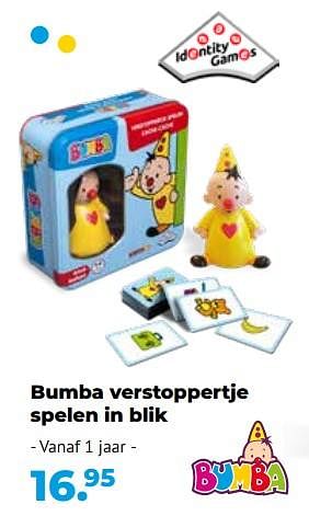 Promoties Bumba verstoppertje spelen in blik - Identity Games - Geldig van 10/10/2022 tot 06/12/2022 bij Multi Bazar