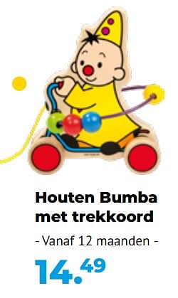 Promoties Houten bumba met trekkoord - Studio 100 - Geldig van 10/10/2022 tot 06/12/2022 bij Multi Bazar