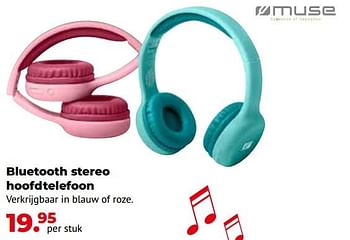 Promoties Bluetooth stereo hoofdtelefoon - Muse - Geldig van 10/10/2022 tot 06/12/2022 bij Multi Bazar