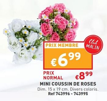 Promotions Mini coussin de roses - Produit maison - Trafic  - Valide de 12/10/2022 à 17/10/2022 chez Trafic