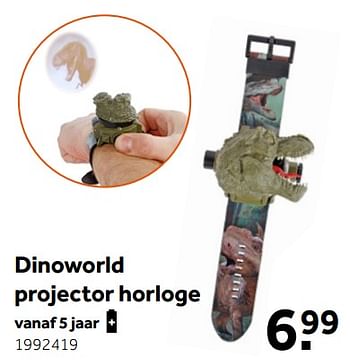 Promoties Dinoworld projector horloge - Huismerk - Intertoys - Geldig van 01/10/2022 tot 05/12/2022 bij Intertoys
