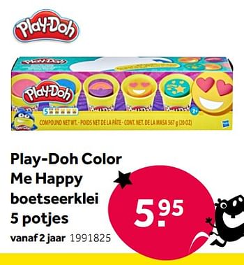 Promoties Play-doh color me happy boetseerklei - Play-Doh - Geldig van 01/10/2022 tot 05/12/2022 bij Intertoys