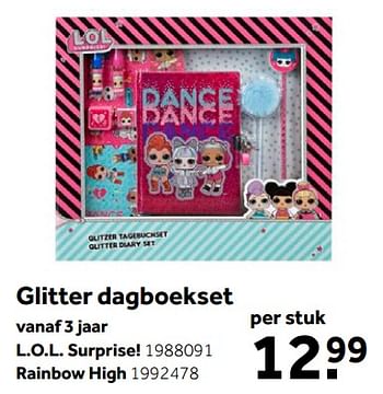Promoties Glitter dagboekset l.o.l. surprise! - LOL Surprise - Geldig van 01/10/2022 tot 05/12/2022 bij Intertoys