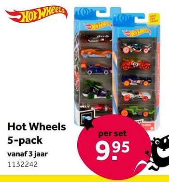 Promoties Hot wheels 5-pack - Hot Wheels - Geldig van 01/10/2022 tot 05/12/2022 bij Intertoys