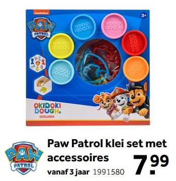 Promoties Paw patrol klei set met accessoires - PAW  PATROL - Geldig van 01/10/2022 tot 05/12/2022 bij Intertoys
