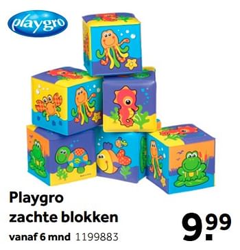 Promoties Playgro zachte blokken - Playgro - Geldig van 01/10/2022 tot 05/12/2022 bij Intertoys