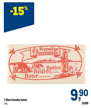 Promoties `t boerinneke boter - 't Boerinneke - Geldig van 19/10/2022 tot 01/11/2022 bij Makro