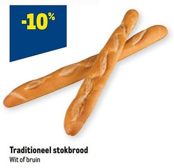 Promoties Traditioneel stokbrood -10% - Huismerk - Makro - Geldig van 19/10/2022 tot 01/11/2022 bij Makro