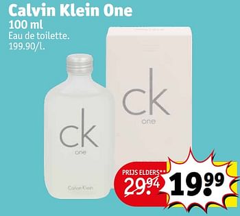Promoties Calvin klein one edt - Calvin Klein - Geldig van 11/10/2022 tot 23/11/2022 bij Kruidvat