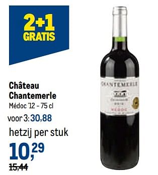 Promoties Château chantemerle médoc - Rode wijnen - Geldig van 19/10/2022 tot 01/11/2022 bij Makro