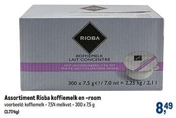 Promoties Rioba koffiemelk - Rioba - Geldig van 19/10/2022 tot 01/11/2022 bij Makro