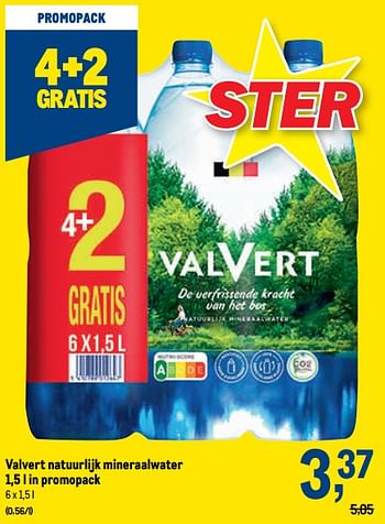 Promoties Valvert natuurlijk mineraalwater - Valvert - Geldig van 19/10/2022 tot 01/11/2022 bij Makro