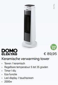 Domo elektro keramische verwarming tower-Domo elektro