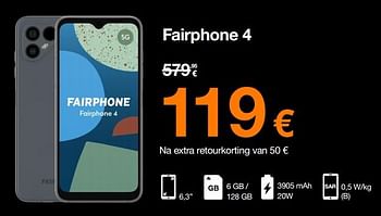 Promotions Fairphone 4 - Fairphone - Valide de 13/10/2022 à 31/10/2022 chez Orange