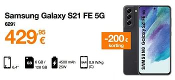 Promotions Samsung galaxy s21 fe 5g - Samsung - Valide de 13/10/2022 à 31/10/2022 chez Orange