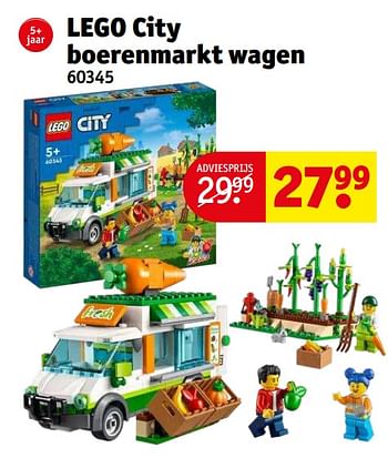 Promoties Lego city boerenmarkt wagen 60345 - Lego - Geldig van 10/10/2022 tot 16/10/2022 bij Kruidvat