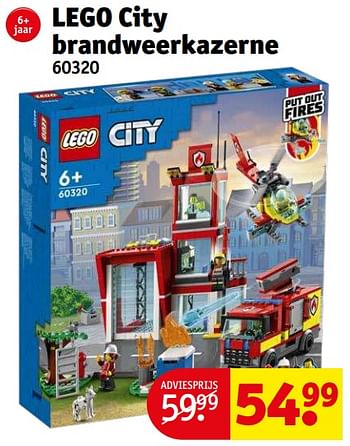 Promoties Lego city brandweerkazerne 60320 - Lego - Geldig van 10/10/2022 tot 16/10/2022 bij Kruidvat