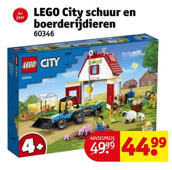 Promoties Lego city schuur en boerderijdieren 60346 - Lego - Geldig van 10/10/2022 tot 16/10/2022 bij Kruidvat