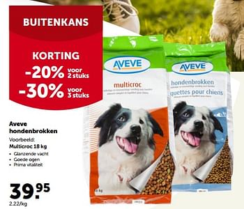 Promoties Aveve hondenbrokken multicroc - Huismerk - Aveve - Geldig van 17/10/2022 tot 29/10/2022 bij Aveve