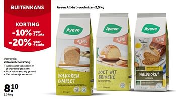 Promotions Aveve volkorenbrood - Produit maison - Aveve - Valide de 17/10/2022 à 29/10/2022 chez Aveve