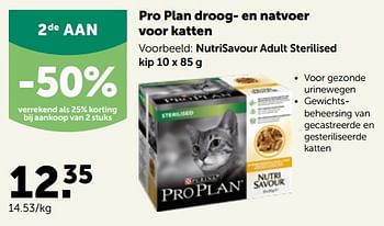 Promoties Pro plan nutrisavour adult sterilised kip - Purina - Geldig van 17/10/2022 tot 29/10/2022 bij Aveve