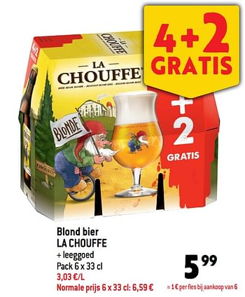 Promoties Blond bier la chouffe - Brasserie d'Achouffe - Geldig van 12/10/2022 tot 18/10/2022 bij Match