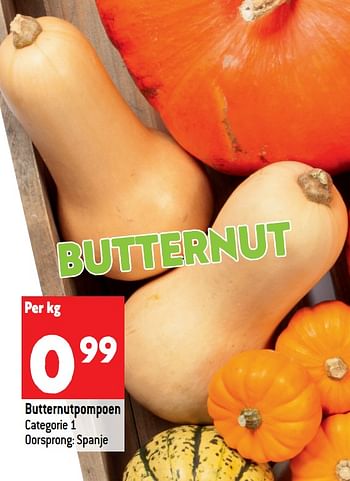 Promoties Butternutpompoen - Huismerk - Match - Geldig van 12/10/2022 tot 18/10/2022 bij Match