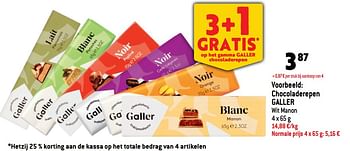 Promoties Chocoladerepen galler - Galler - Geldig van 12/10/2022 tot 18/10/2022 bij Match