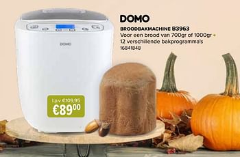 Promoties Domo elektro broodbakmachine b3963 - Domo elektro - Geldig van 03/10/2022 tot 06/11/2022 bij Europoint