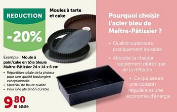 Promotions Moule à pain-cake en tôle bleuie maître-pâtissier - Maitre Patissier - Valide de 17/10/2022 à 29/10/2022 chez Aveve