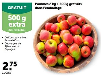 Promotions Pommes - Produit maison - Aveve - Valide de 17/10/2022 à 29/10/2022 chez Aveve