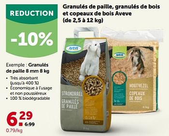 Promotions Aveve granulés de paille - Produit maison - Aveve - Valide de 17/10/2022 à 29/10/2022 chez Aveve