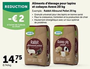 Promotions Aveve rabbit allround pellet - Produit maison - Aveve - Valide de 17/10/2022 à 29/10/2022 chez Aveve