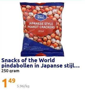 Promoties Snacks of the world pindabollen in japanse stijl - Snacks of the World - Geldig van 12/10/2022 tot 18/10/2022 bij Action