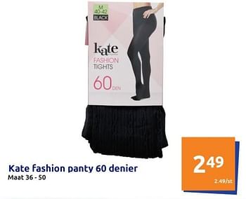 Promoties Kate fashion panty 60 denier - kate - Geldig van 12/10/2022 tot 18/10/2022 bij Action