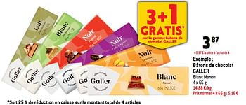 Promotions Bâtons de chocolat galler - Galler - Valide de 12/10/2022 à 18/10/2022 chez Match