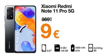 Promotions Xiaomi redmi note 11 pro 5g - Xiaomi - Valide de 13/10/2022 à 31/10/2022 chez Orange