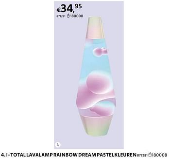 Promoties I-total lavalamp rainbow dream pastelkleuren - Huismerk - Dreamland - Geldig van 20/10/2022 tot 06/12/2022 bij Dreamland