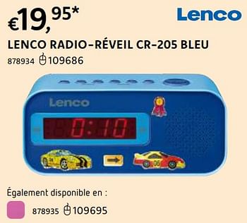 Promotions Lenco radio-réveil cr-205 bleu - Lenco - Valide de 20/10/2022 à 06/12/2022 chez Dreamland